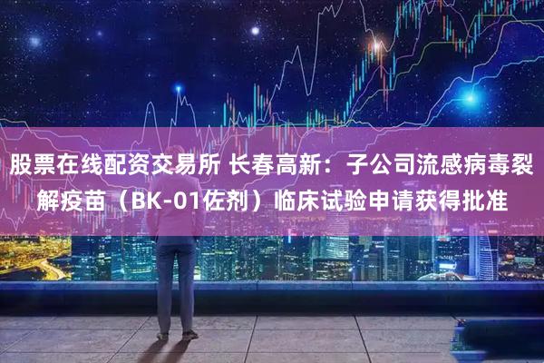 股票在线配资交易所 长春高新：子公司流感病毒裂解疫苗（BK-01佐剂）临床试验申请获得批准
